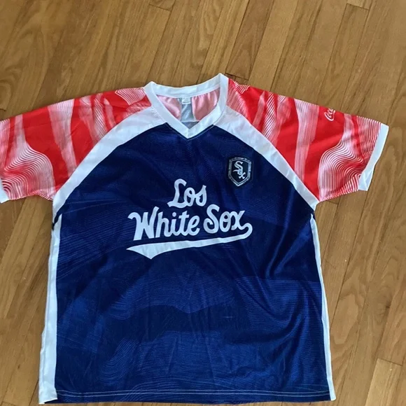 Chicago White Sox promotional soccer jersey “Los White Sox” XL polyester